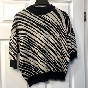 Beige and Navy Blue lightweight top